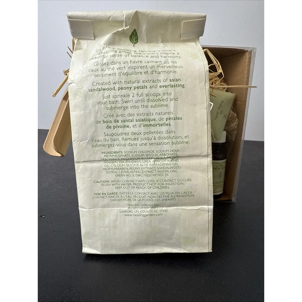 The Healing Garden Green Teatherapy Enlightening Starter Kit Gift Set PLUS SOAK‎